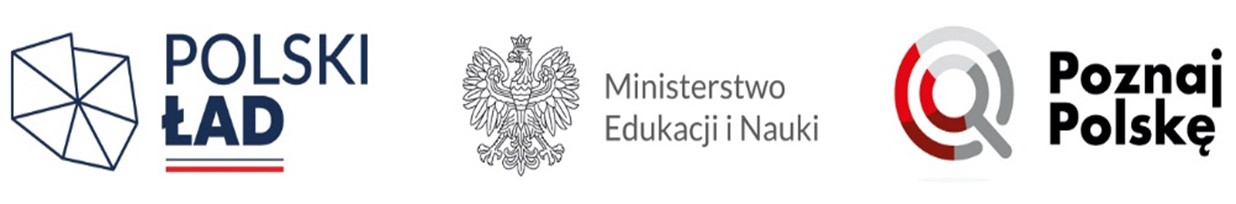Logotyp: Polski Ład, Ministerstwo Edukacji i Nauki, Poznaj Polskę