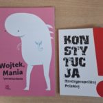 Okładki książek: Konstytucja Rzeczypospolitej oraz "Wojtek, Mania i przesłuchania.